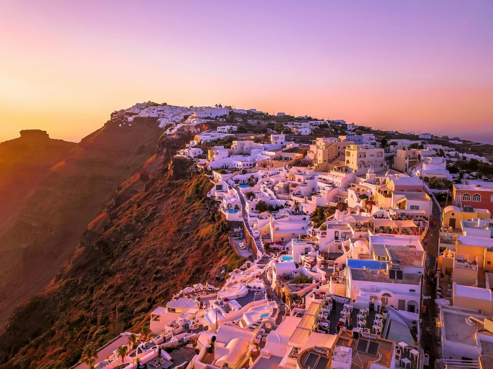 Santorini zonsondergang